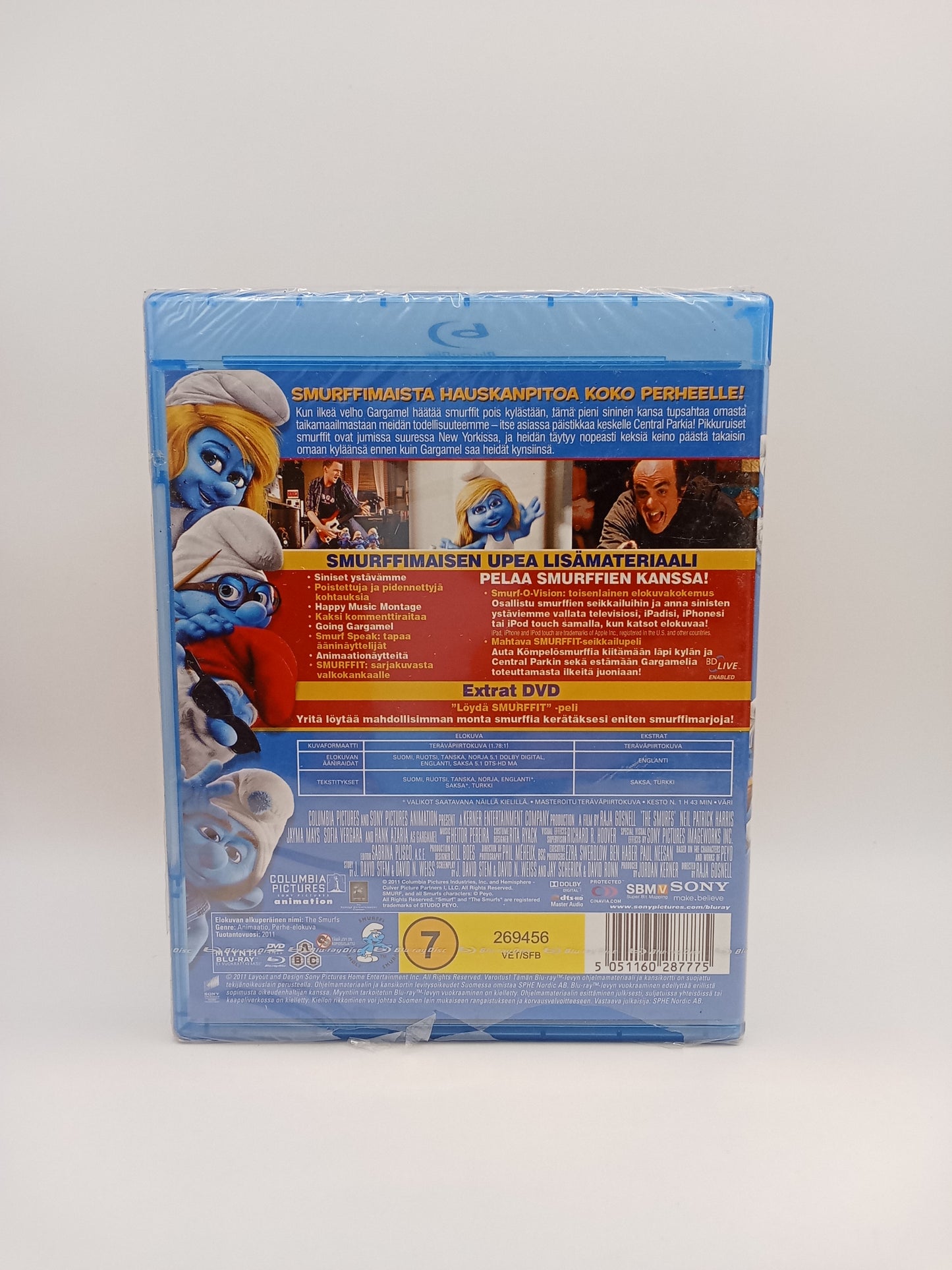 Smurffit - Tästä ei seikkailu enään parane, Blu-ray+DVD (Alkuperäisissä muoveissa)