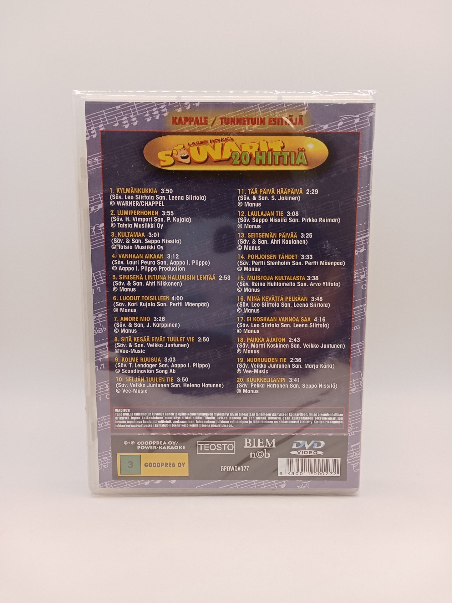 Kotikaraoke - Souvarit 20 Hittiä (Alkuperäisissä muoveissa)