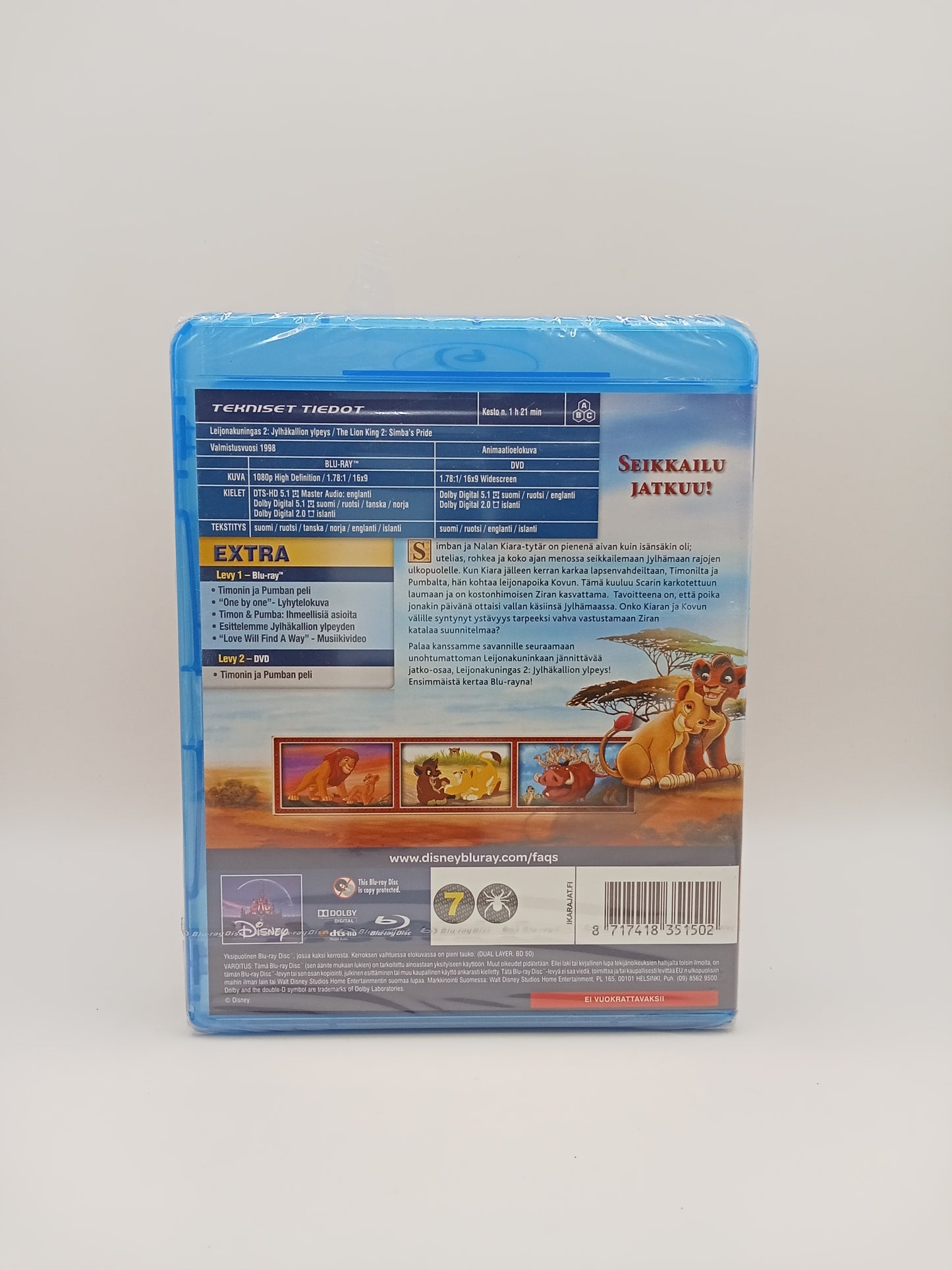 Leijonakuningas 2 - Jylhäkallion ylpeys - Erikoisjulkaisu (Alkuperäisissä muoveissa)