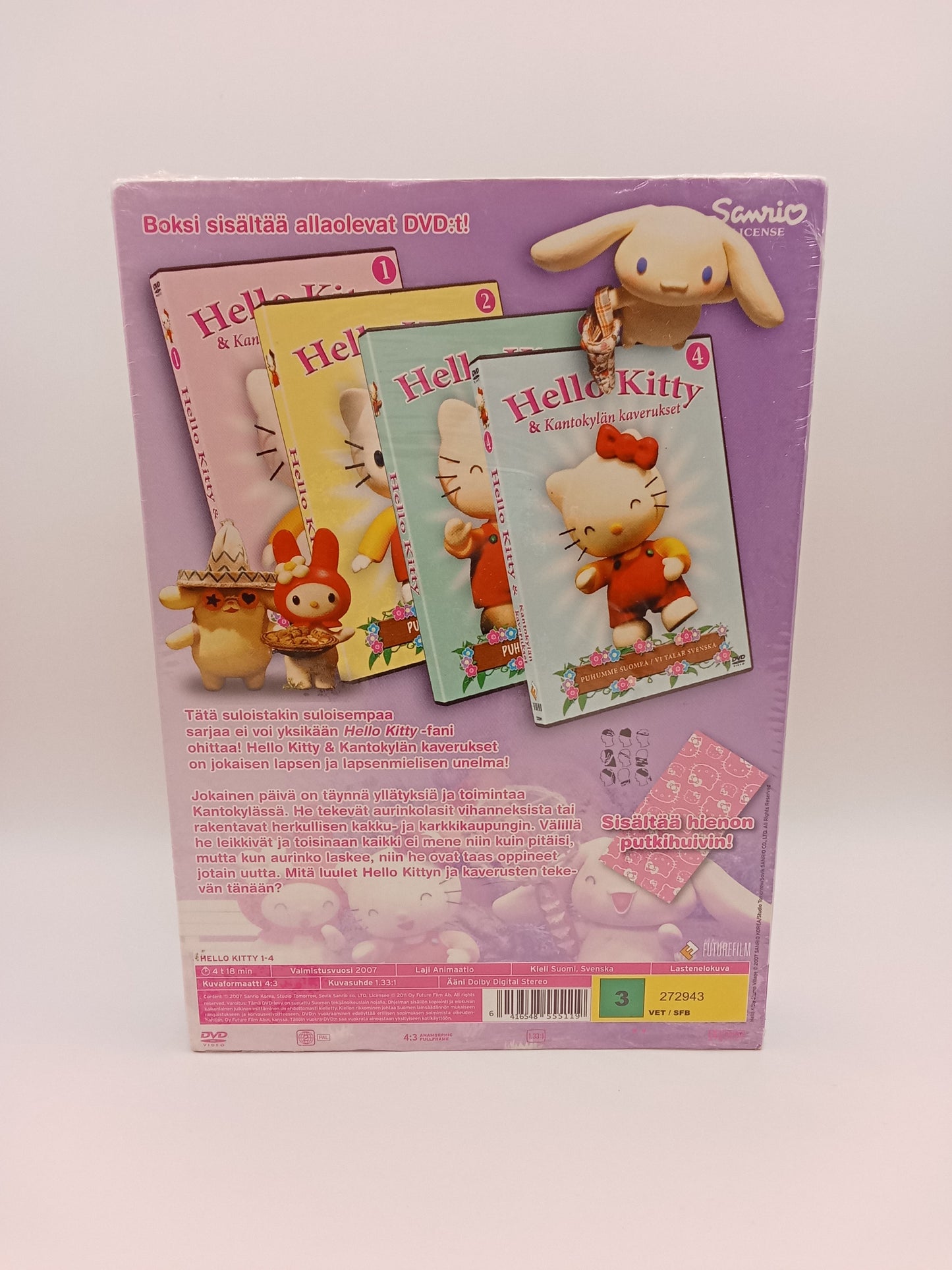 Hello Kitty & Kantokylän kaverukset - 4DVD (Alkuperäisissä muoveissa)