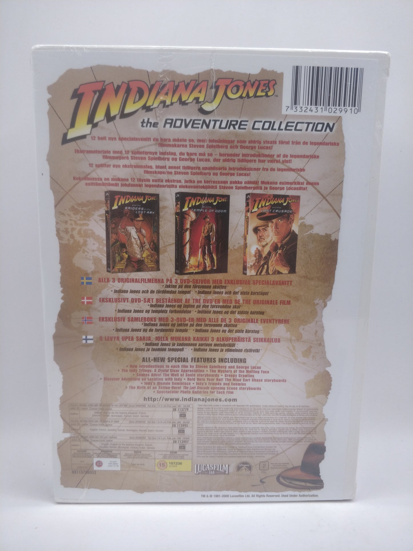 Indiana Jones The Adventure Collection (Alkuperäisissä muoveissa)