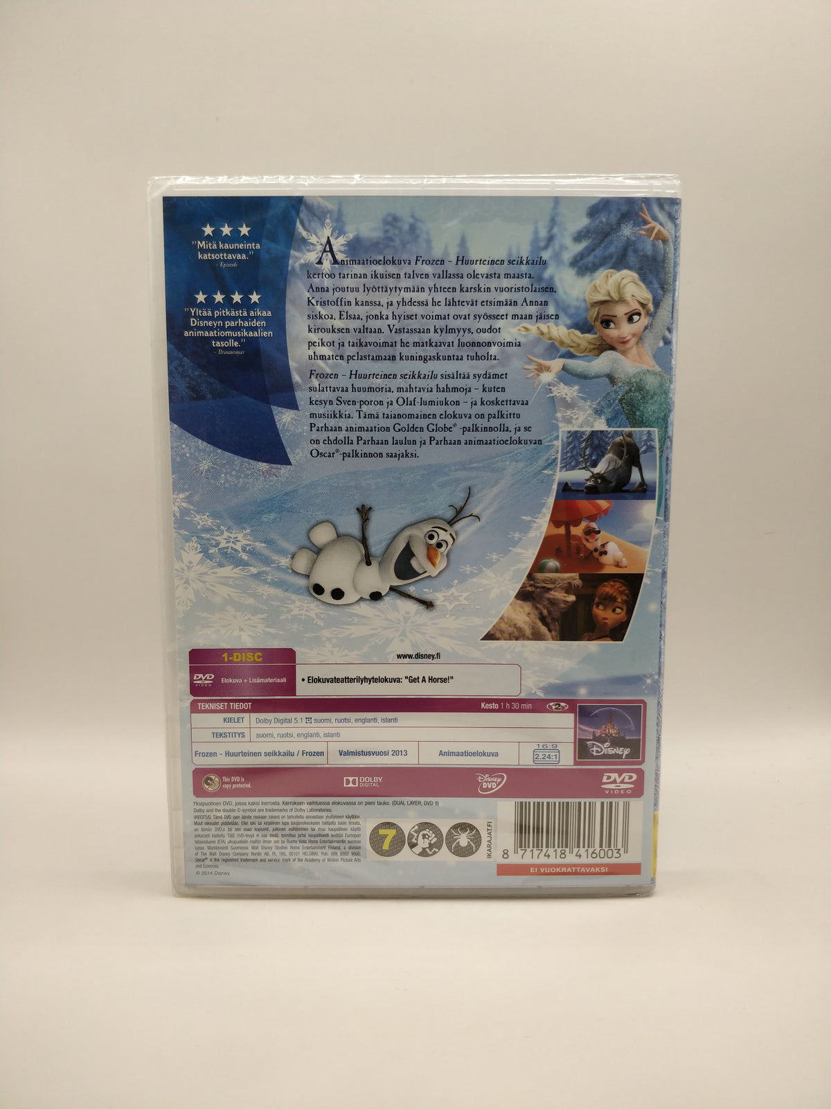 Frozen – Huurteinen seikkailu (Alkuperäisissä muoveissa)