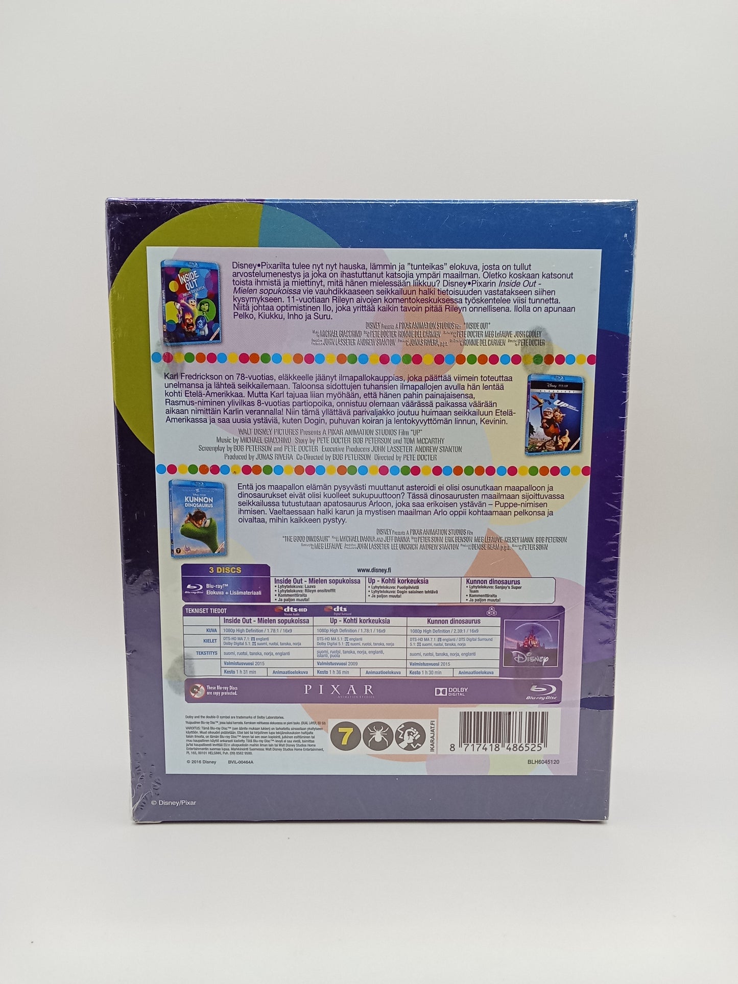 Disney Pixar - 3-Movie Collection Blu-ray (Alkuperäisissä muoveissa)