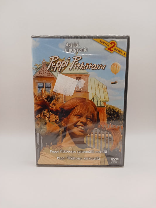 Peppi Pitkätossu: Seitsemällä merellä ja Karkuteilla 2 elokuvan DVD (Alkuperäisissä muoveissa)