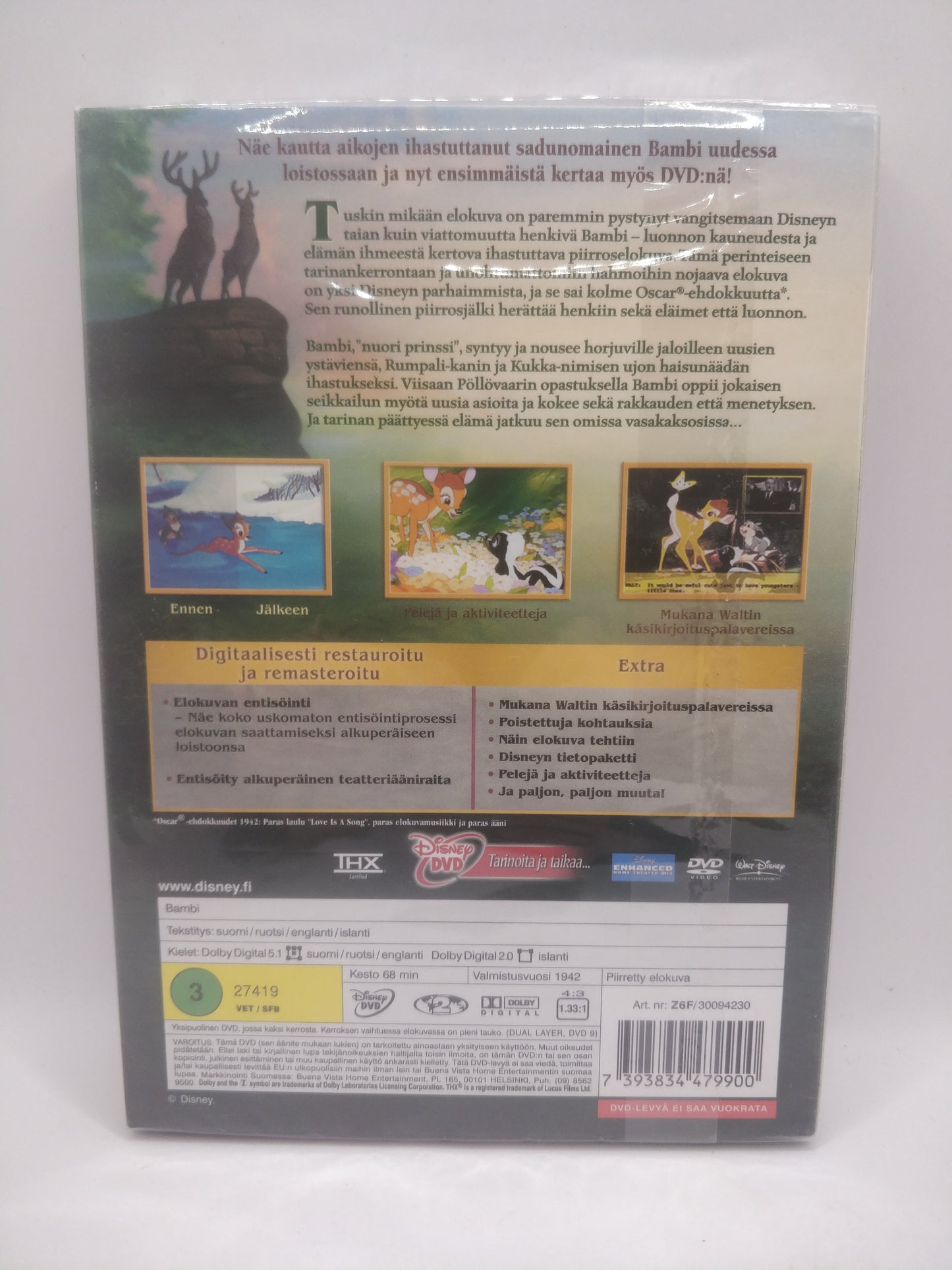 Walt Disney Klassikko: Bambi – 2-levyinen juhlajulkaisu (Alkuperäisissä muoveissa)