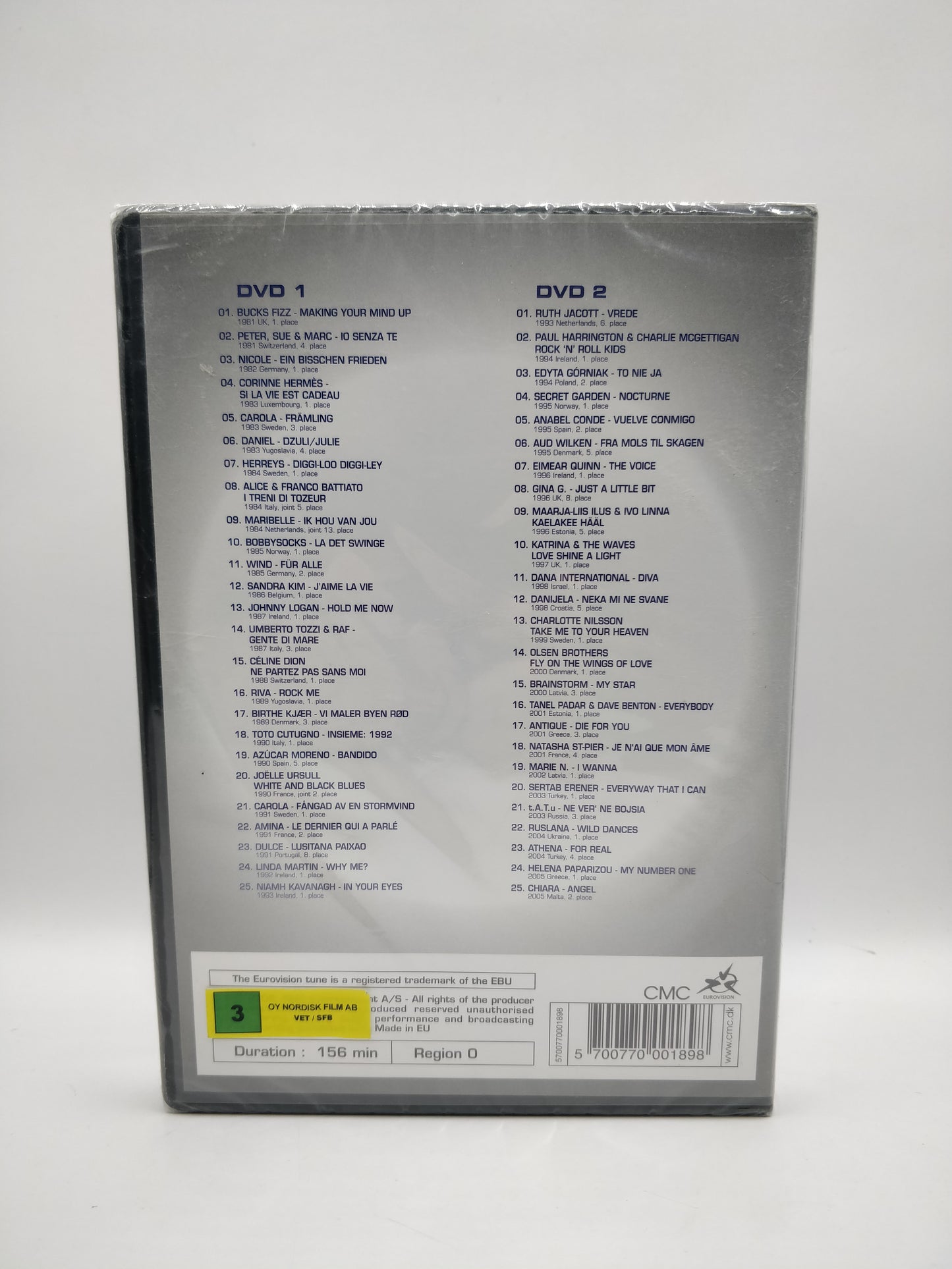 50 Years Of The Eurovision Song Contest (Alkuperäisissä muoveissa)