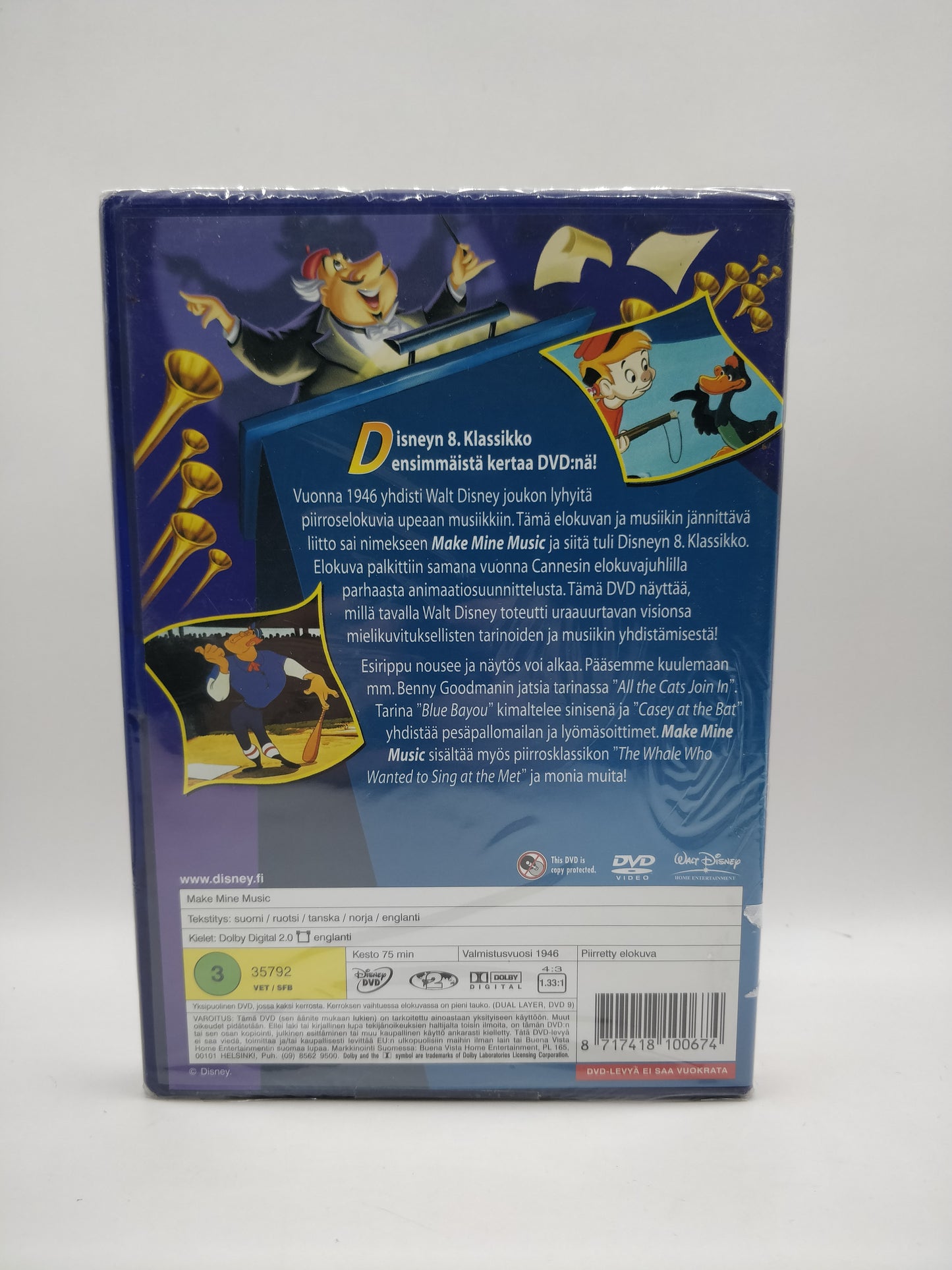 Walt Disney Klassikot - Make mine music (Alkuperäisissä muoveissa)