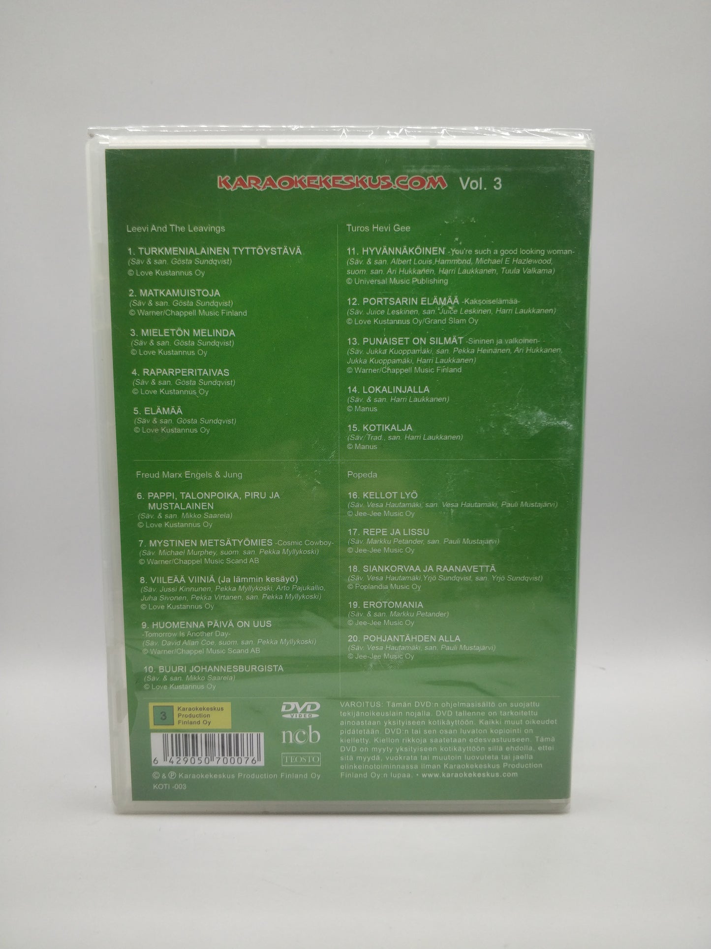 Karaoke - Koti Vol.3 (Alkuperäisissä muoveissa)
