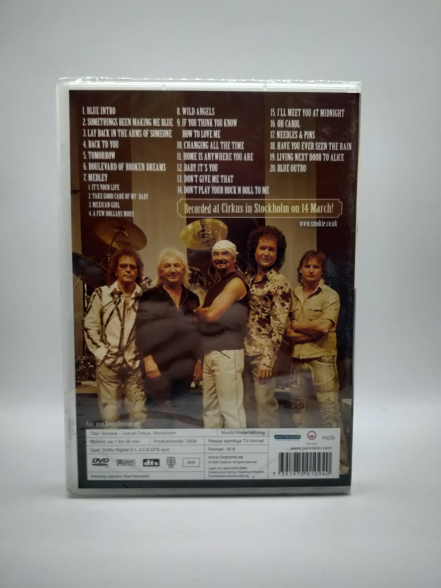 Smokie - Live at cirkus, Stocholm (Alkuperäisissä muoveissa)