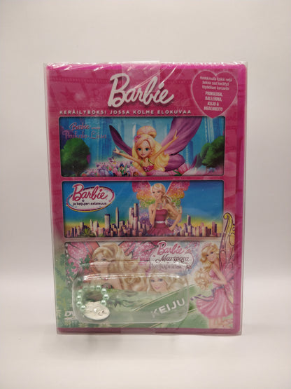 Barbie 3 elokuvan boxi + koru (Alkuperäisissä muoveissa)