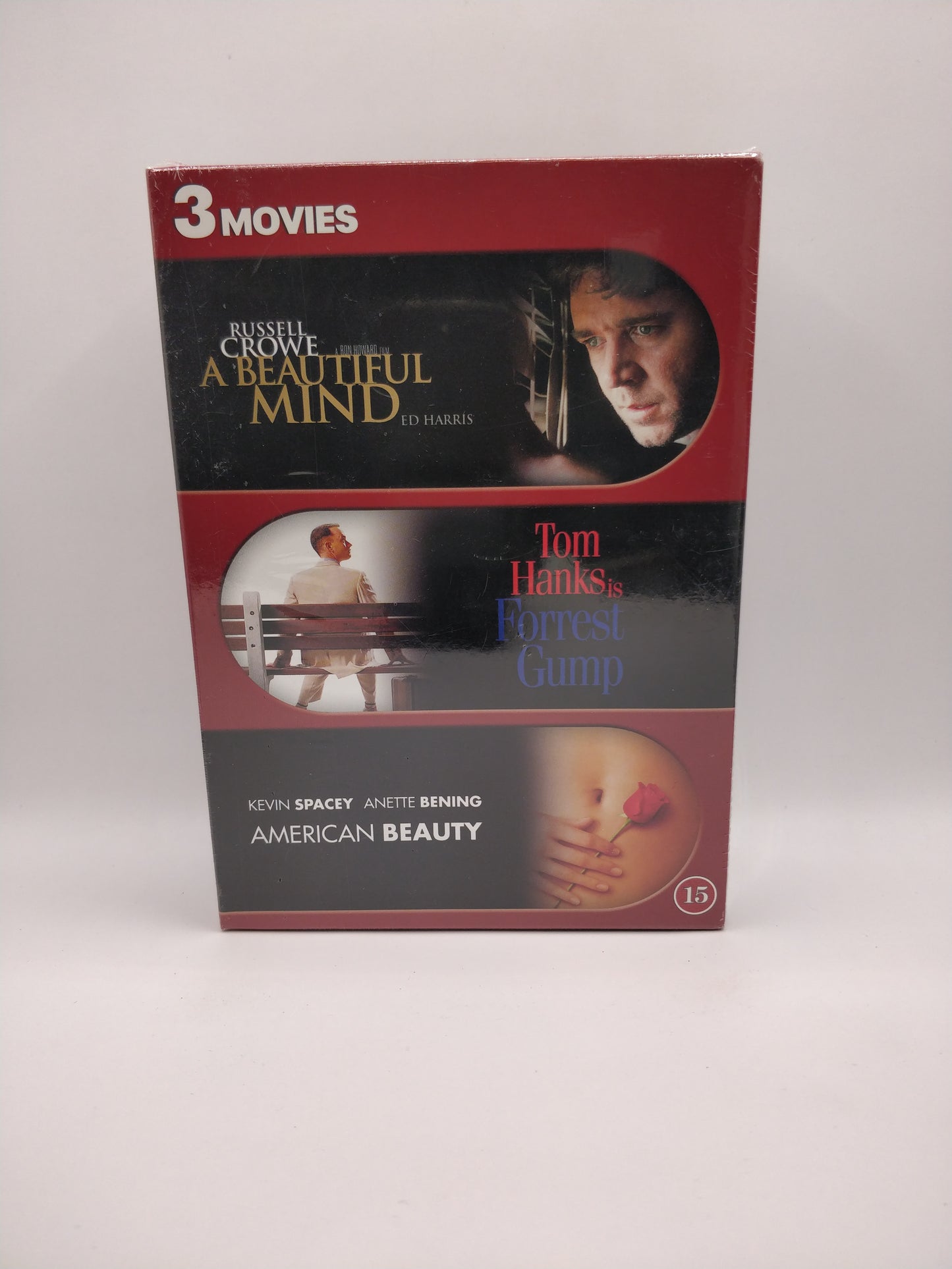 3 Movies: A Beautiful Mind / Forrest Gump / American Beauty (Alkuperäisissä muoveissa)