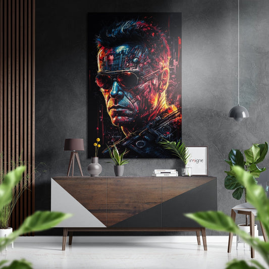 Terminator Brushed Aluminum Dibond Wall Art-0